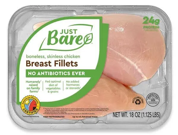 Just Bare Boneless Skinless Chicken Breast Tenderloins