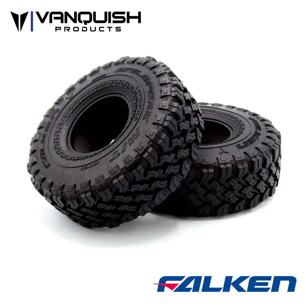 Vanquish Products Falken Wildpeak M/T 1.9" Rock Crawler Tires (2) (Red)