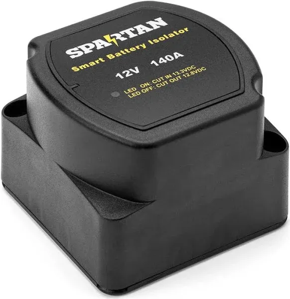 Spartan Power Smart Dual Battery Isolator 12V 140A Voltage Sensitive Relay VSR for Vans, Trucks, RVs, Motorhomes, ATV, UTV, Boats, Off Road Vehicles