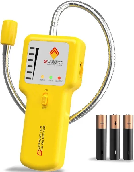 Gas Leak Detector Pen for Natural Gas and Propane: Pocket-Sized Gas Detector to Locate Gas Leaks of Combustible Gases like Methane, LPG, LNG, Fuel, Sewer Gas with Illuminated Digital Display and Alarm