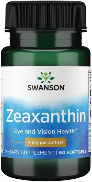 Swanson Zeaxanthin 4 mg 60 Sgels