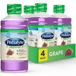 Pedialyte Organic Grape Liquid, Bottle (4 Count)