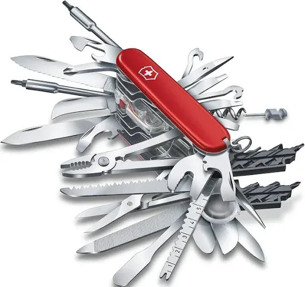 Victorinox Swiss Champ XXL 73 Function Large Pocket Knife, Red