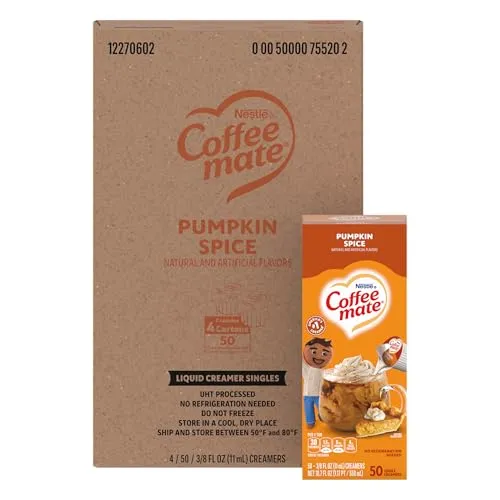 Coffee Mate Pumpkin Spice Flavor Liquid Creamer Singles, Price/CT