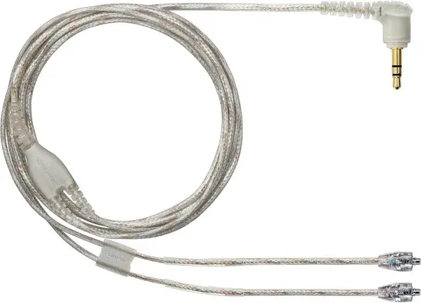 Shure EAC64CLS 64-Inch Clear Detachable Earphone Cable with Silver MMCX Connection for SE846 Earphones