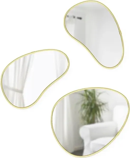 Organic Shaped Mirrors Set of 3 | Small Decorative Mirrors | Umbra