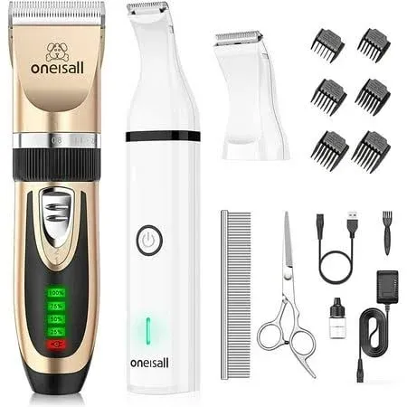 oneisall Dog Clippers and Dog Paw Trimmer Kit