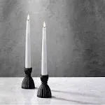 Cecilia Small Candle Holders in Opal Black, Set of 2