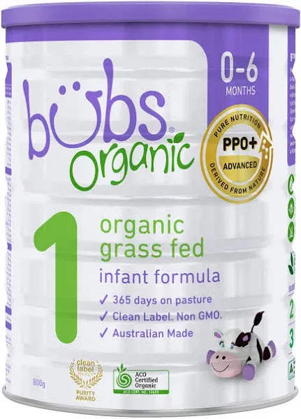 Bubs Organic Grass Fed Stage 1 Infant Formula