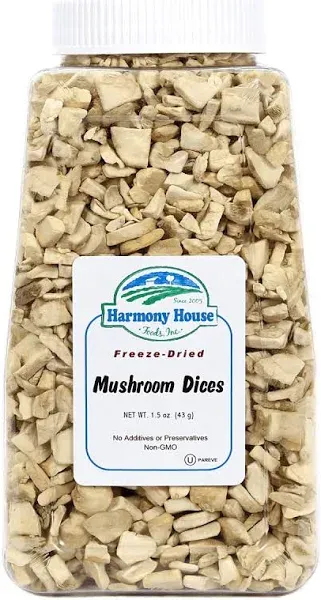 Mushroom Dices, Freeze Dried