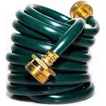 Lightweight EVA Recoil Garden Hose: Retractable Coil Water Hoses with 3/4" GHT Solid Brass Fittings - Corrosion Resistant for Outdoor Lawn Boat (20FT, Green)