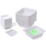 Young4us 7ml 100ml Weigh Boat Set, 100 Pack Small & Large Lab Weighing Dishes for Measuring, Storing, Mixing Powders & Liquids with Easy Pour Design