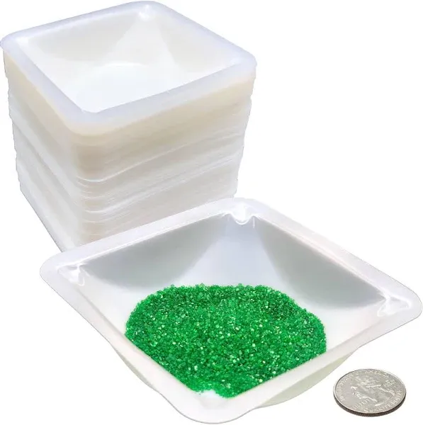 Pure Ponta Weigh Boats Medium - 125 Pack 100ml Plastic Disposable Trays