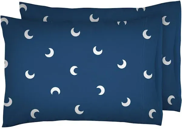 Toddler Pillow with Pillowcase (Pack of 1, Moon), 13 x 18 Soft Cotton Toddler...