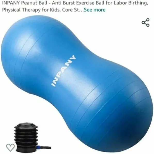 Peanut Ball - Anti Burst Exercise Ball for Labor Birthing, Physical Therapy f...