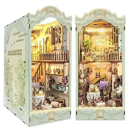 Book Nook Kit - Diy Dollhouse Booknook, Book Nook Miniature Kit For Bookshelf ...