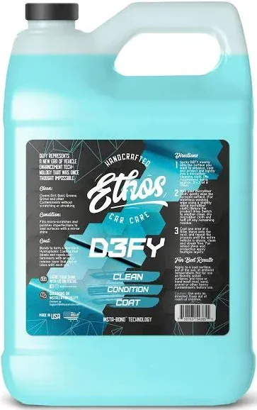 Ethos Defy - 3 in 1 Ceramic Coating - Waterless Car Wash & Wax - Car Wax Polish Spray - Hydrophobic Top Coat - Polish & Polymer Paint Sealant Protection - with Insta-Bond Technology