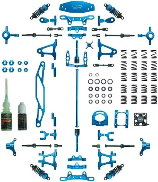 Yeah Racing Blue Aluminium Tamiya TT-02 Conversion Kit