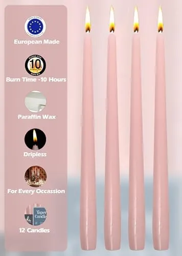 Hyoola Light Pink Taper Candles