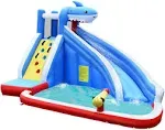 Inflatable Pool Water Slide Bounce House Castle Splash Water Pool, Family, Kids