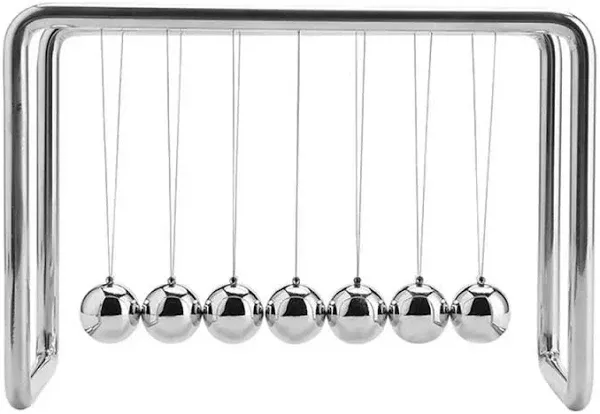  Newtons Cradle Pendulum with 7 Balls, Swinging Newton Balance Ball Science