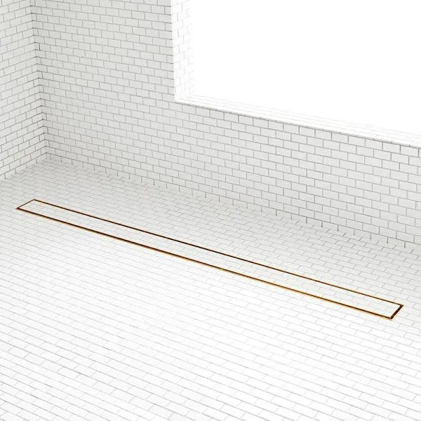 Signature Hardware 36&#034; Linear Tile In Shower Drain - Brushed stainless steel