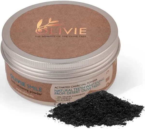 Olivie Smile Organic Activated Charcoal Powder for Teeth Whitening