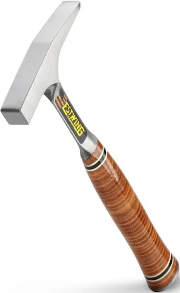 ESTWING Tinner's Hammer - 18 oz Sheet Metal Hammer with Forged Steel Construction & Leather Grip - T18