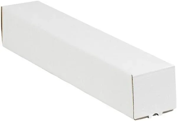 Partners Brand PM3343 Square Mailing Tubes, 3" x 3" x 43", Oyster White (Pack of 25)