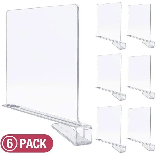 Acrylic Shelf Dividers for Shelves Great Organizer for Closets Bedroom