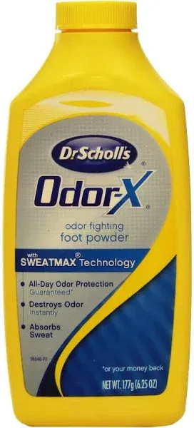 Dr. Scholl&#039;s Odor-X Odor Fighting Foot Powder 6.25 oz Each