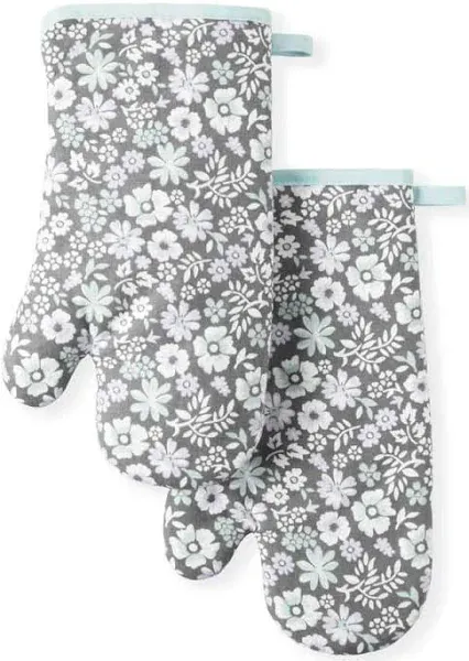 Martha Stewart Ditsy Floral Oven Mitt Set of 2