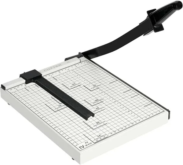 Paper Cutter Heavy Duty 12" Cut Length Professional Paper Trimmer 10-Sheet Capacity Guillotine Paper Cutter for Cardstock, Photo, Safety, Efficience