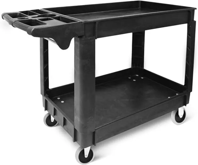 MaxWorks 80855 500-Pound Service Cart With Two Trays (40" x 17" Overall Dimen...