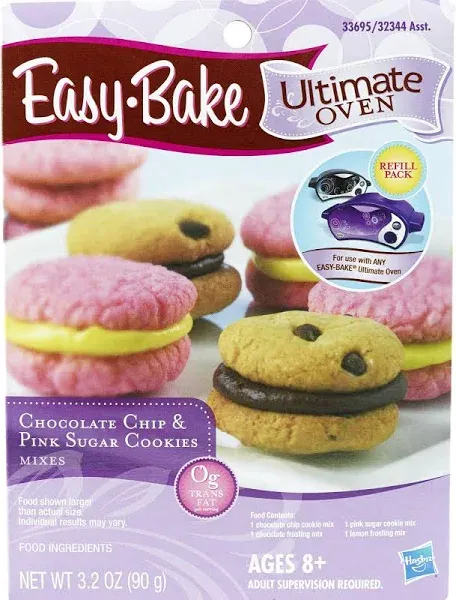 Easy-bake Ultimate Oven Chocolate Chip and Pink Sugar Cookies Refill Pack