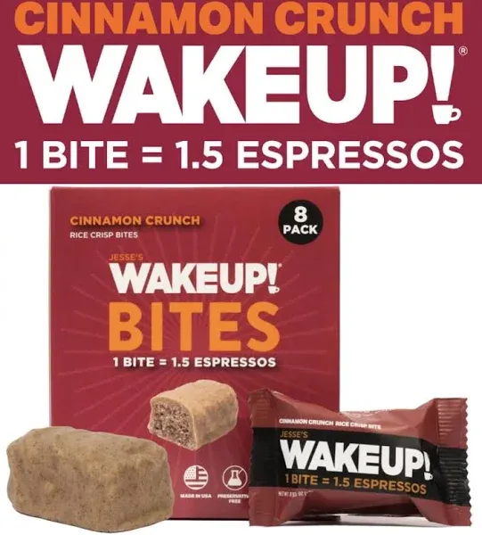 Jesse's WakeUP! Cinnamon Crunch Rice Crisp Bites