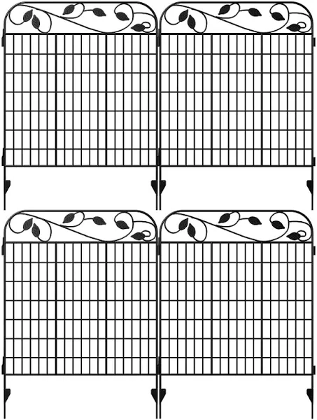 Amagabeli Garden & Home 4 Pack 44inch High 12ft Long Decorative Garden Fence Panels Border