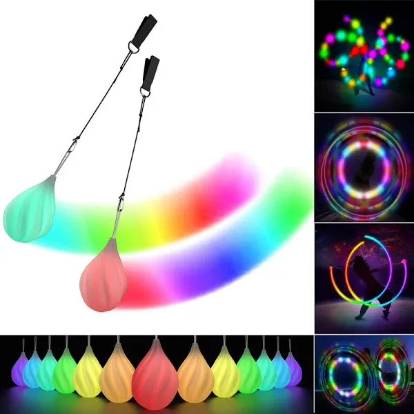 Poitoi Led Poi Balls Glow Balls Soft Glow Poi Balls for Beginners and profession