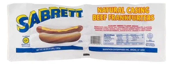 Sabrett Natural Casing Beef Frankfurters