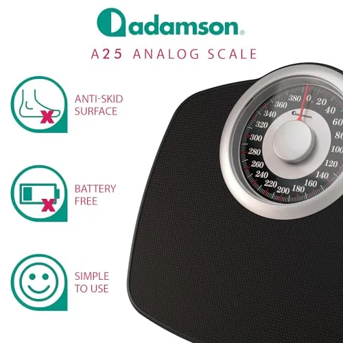 Adamson A25 Scales For Body Weight - Up To 400 Lb - New 2024-5.3", Year Warranty