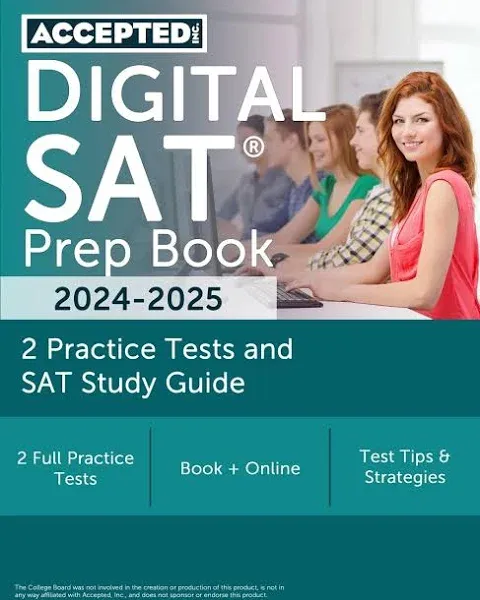 Digital SAT Prep Book 2024-2025: 2 Practice Tests and SAT Study Guide