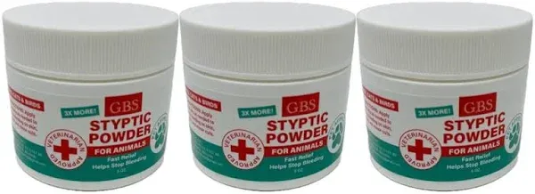 PET Grooming BULK 5 OZ NAIL STYPTIC POWDER Dog Cat Bird Cut,STOPS Bleeding &amp;Pain