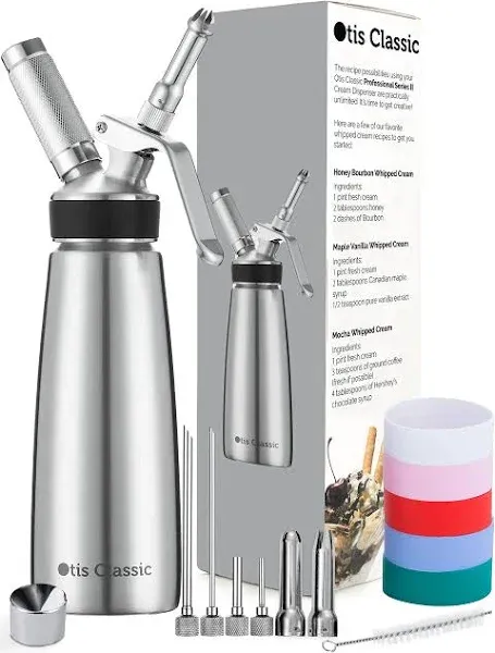 Otis Classic Whipped Cream Dispenser Stainless Steel - Professional Cream Whipper - 500ml