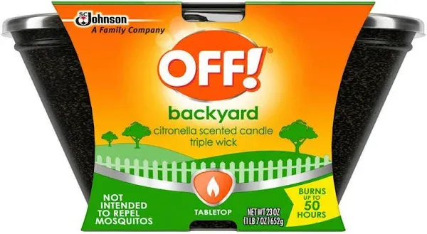 OFF! Citronella Triple Wick Scented Candle Bucket Warm White 2 Count - 23 Oz