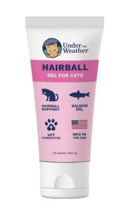 Under the Weather Hairball Supplement | Vet Formulated Hairball Remedy for Cats | Supports and Aids Normal & Natural Elimination of Hairballs in Adult Cats (Gel)