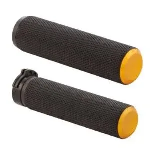 Arlen Ness Fusion Series Grips - Knurled - Brass 07-334