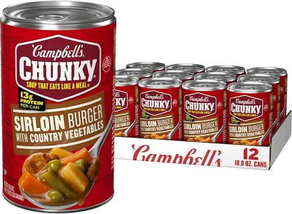 Campbell's Chunky Sirloin Burger With Country Beef Soup