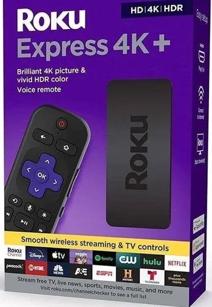 Restored Roku 3941R Express 4K Plus Streaming Media Player Black (Remote May Vary) (Refurbished)