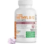 Bronson Methyl B12 Fast Dissolve Sublingual - Cherry - 5,000 mcg | Vitamins & Supplements | Bronson Vitamins