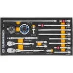 Gearwrench 18 Piece 1/4" 90T Ratchet & Drive Tool Set with EVA Foam Tray 86520